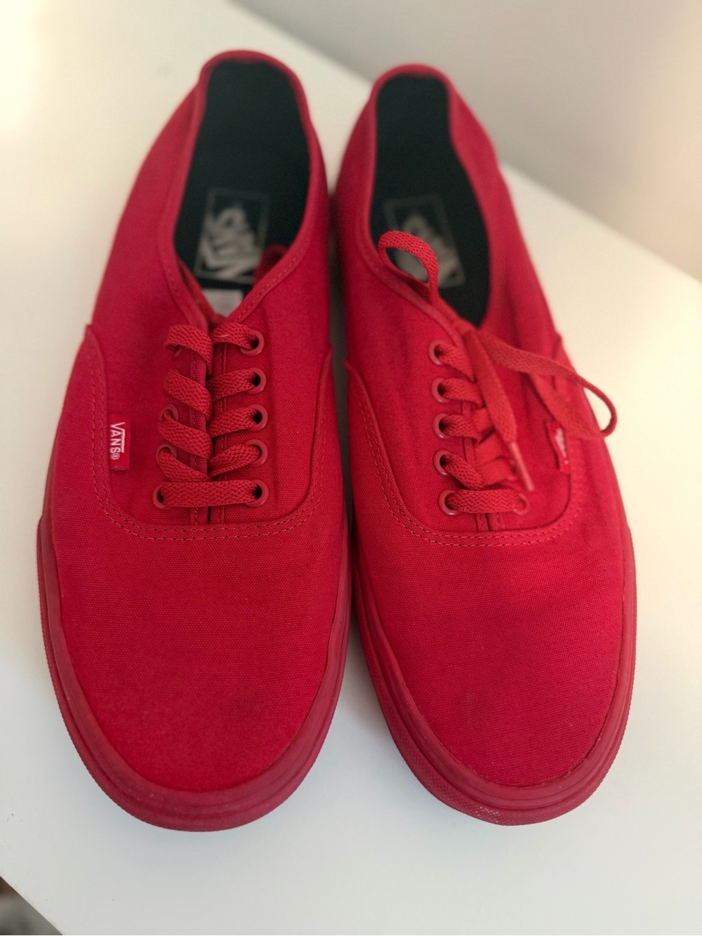 Vans Classic Low-Top Canvas Sneakers in Red